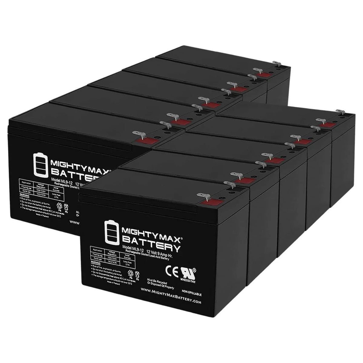 12V 9Ah Battery Replacement for Sea Doo Sea Scooter  - 10 Pack
