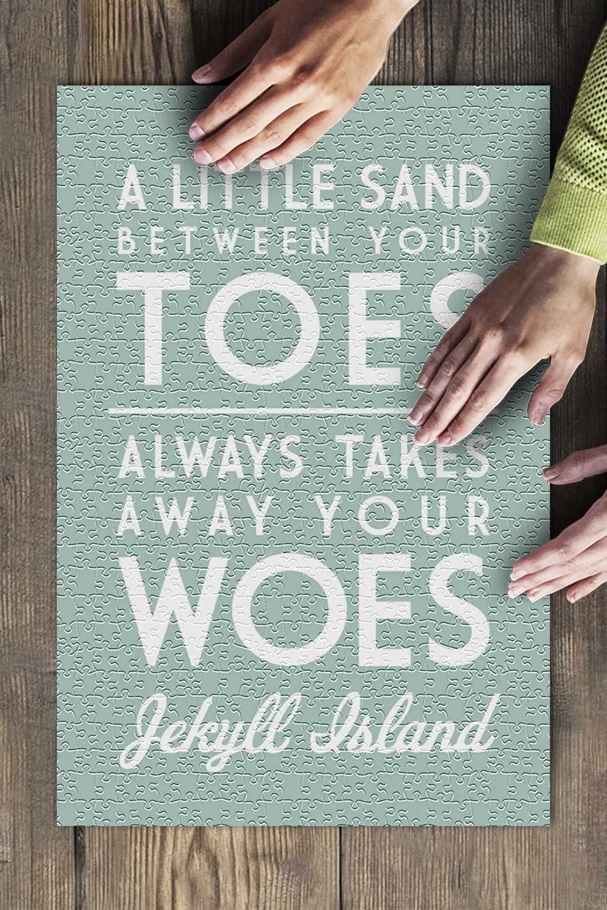 Jekyll Island, Georgia,  Little Sand Between Your Toes, Simply Said (19x27 inches, Premium 500 Piece Jigsaw Puzzle for Adults and Family, Made in )