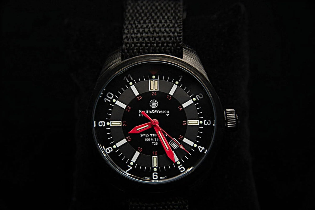 & Military Tritium Watch with 3 Interchange Straps