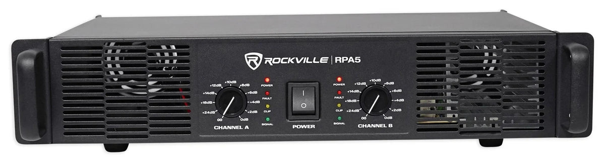 2) Rockville  8“ 800W 4 Ohm  Speakers  Cabinet+ 1000w Amplifier