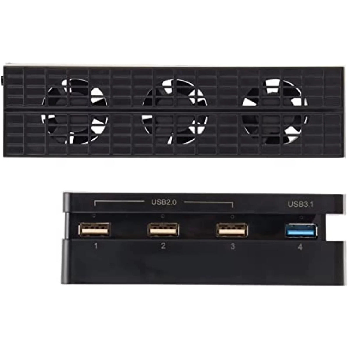 For Ps4 Slim Cooling Fan With Hub, Game Console Automatic Intelligent Cooling Fan & 4 Port Usb Hub For Ps4 Slim Gaming Console Host