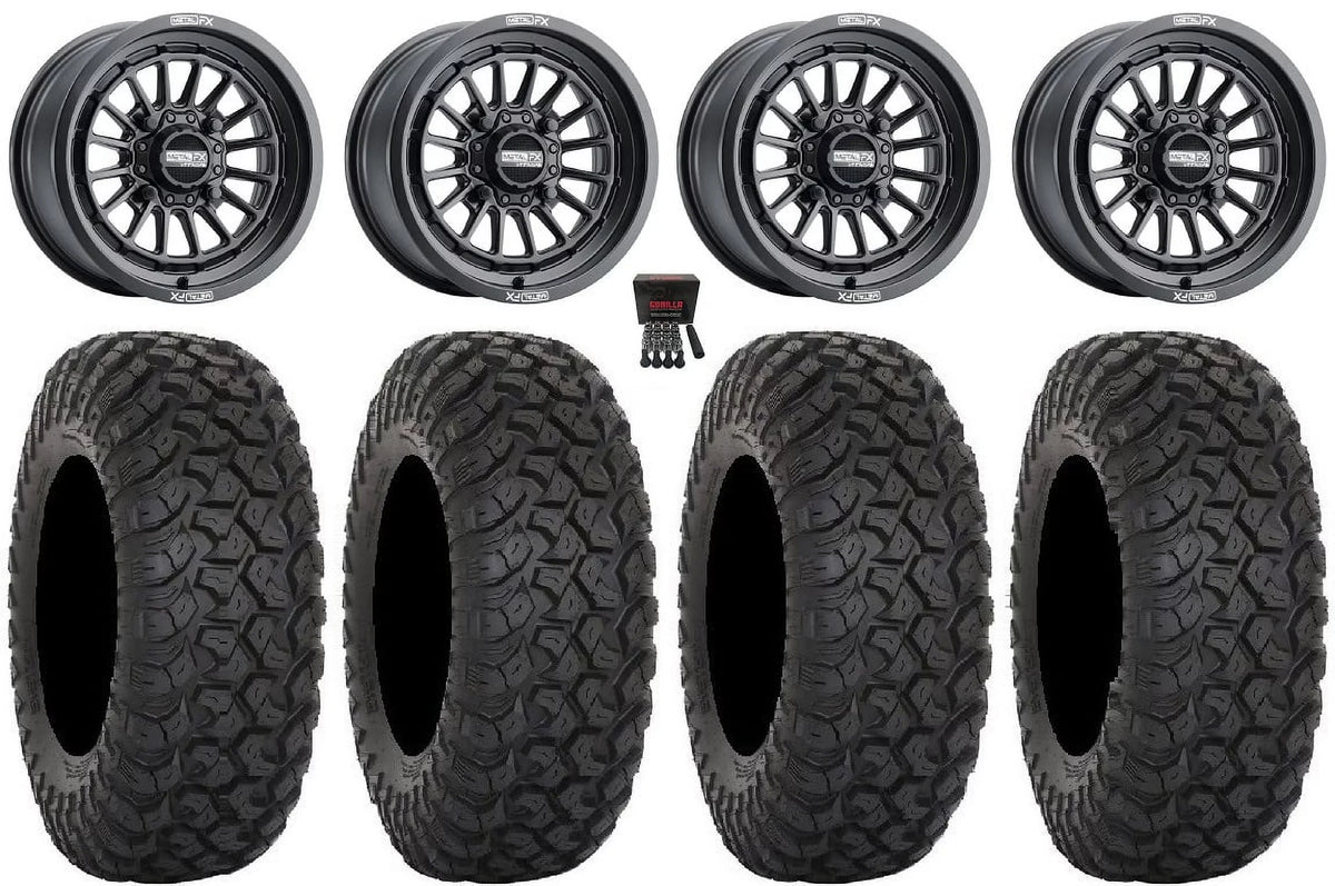 MetalFX Delta 15" Wheels Black 35"  Tires Polaris   1000 /   / Ranger  900/1000