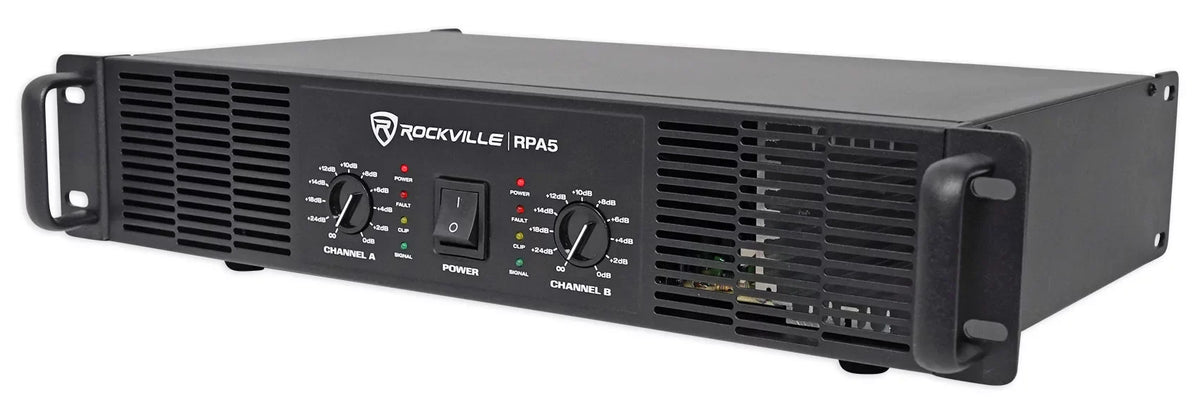 2) Rockville  8“ 800W 4 Ohm  Speakers  Cabinet+ 1000w Amplifier