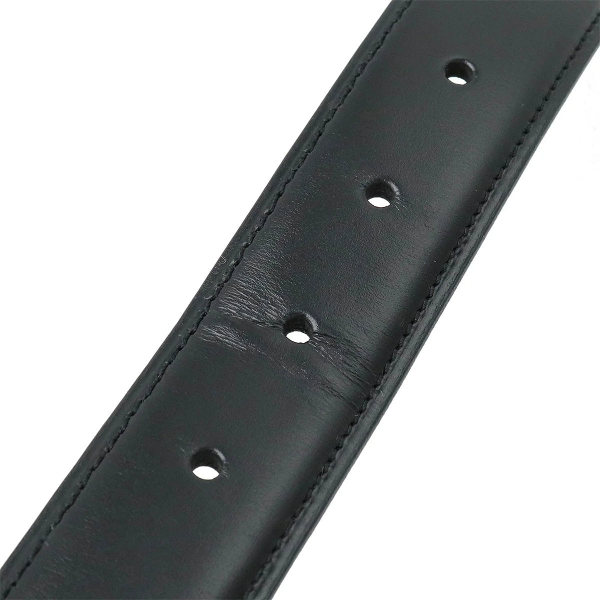 Pre-Owned Cartier Belt Leather Black Actual size approx. 109.5cm  (Like New)