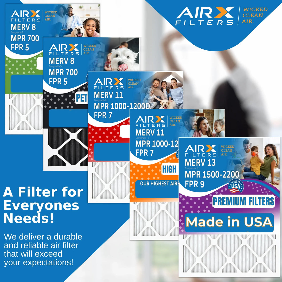 12x20x1 Air Filter  8 Comparable to  700 &  5 Electrostatic Pleated Air Conditioner Filter 6 Pack   Premium  Made 12x20x1 Furnace Filters by     .