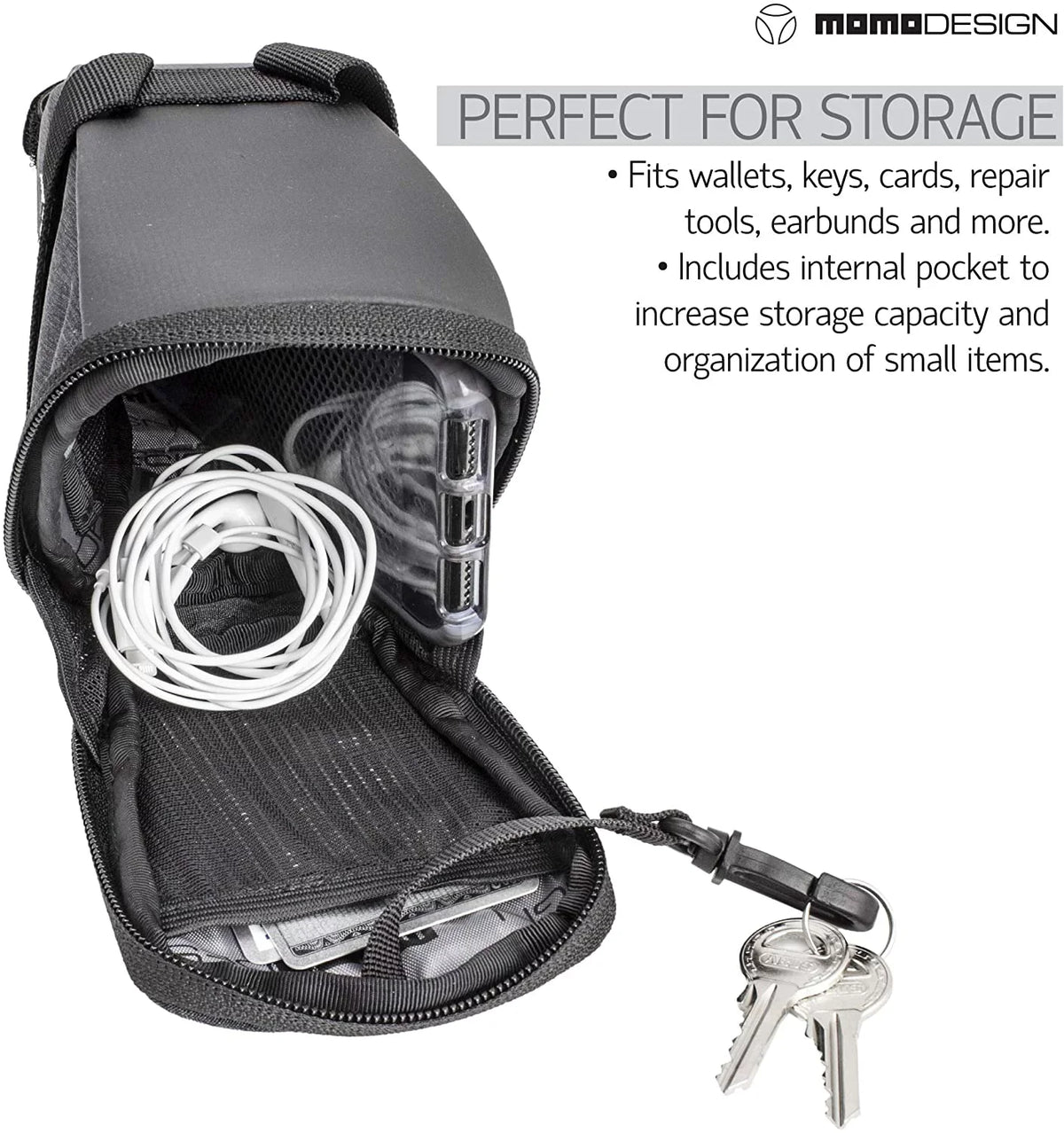 Bike  Saddle Bag  Weather Safe  Perfect for Storage  Led Tail Light & Reflective Design  Capacity of 1.2