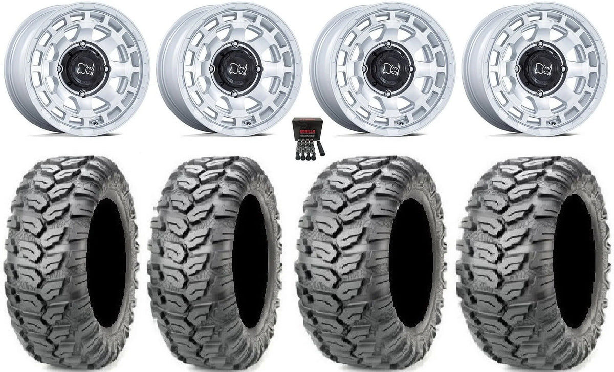 Black Rhino Chamber 14" Wheels Si 26" Ceros Tires Kawasaki Mule Pro