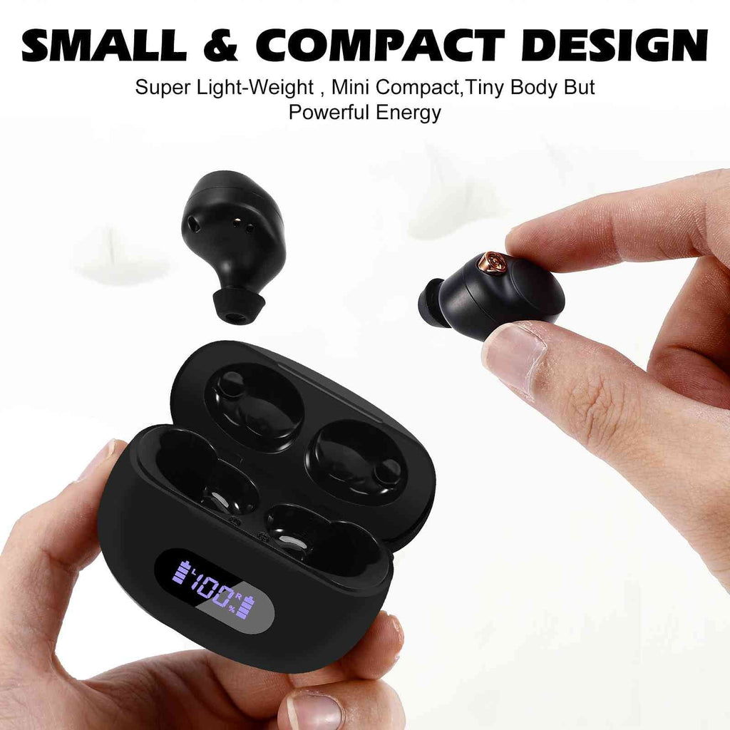 UrbanX True Wireless Bluetooth Earbuds + Charging Case, Black, Dual Connect,  Water Resistance, Bluetooth 5.2 Connection, Balanced, Bass Boost Compatible with Lenovo Tab 4 10 Plus
