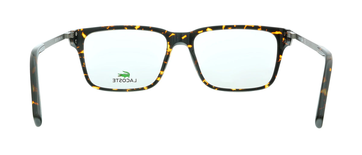 Lacoste  220 Dark Havana Modified Rectangle Eyeglasses for mens