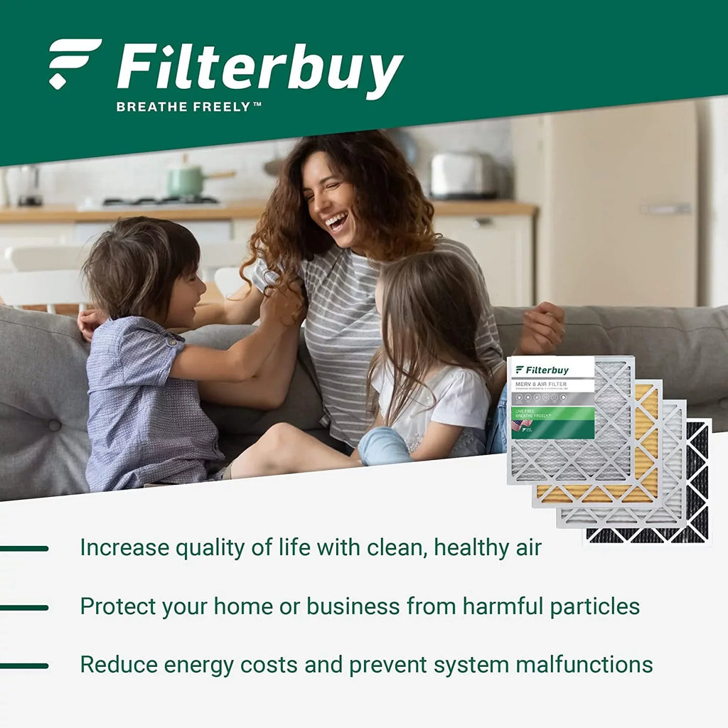 Filterbuy 16x21x1  13 Pleated   Furnace Air Filters (12-Pack)