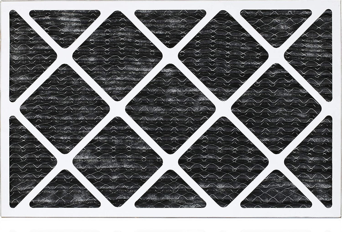 Filterbuy 10x24x1  8 Odor Eliminator Pleated   Furnace Air Filters with Activated Carbon (12-Pack)
