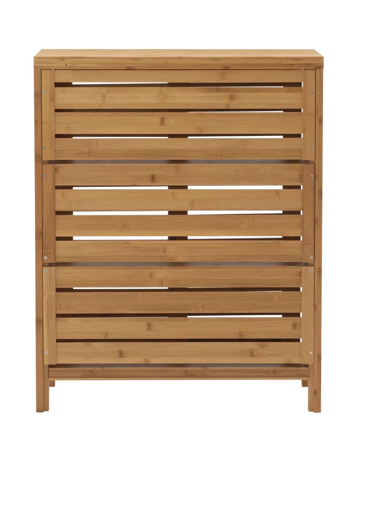 Linon Bracken 3 Shelf 2 Door Bathroom Storage Floor Cabinet, Bamboo