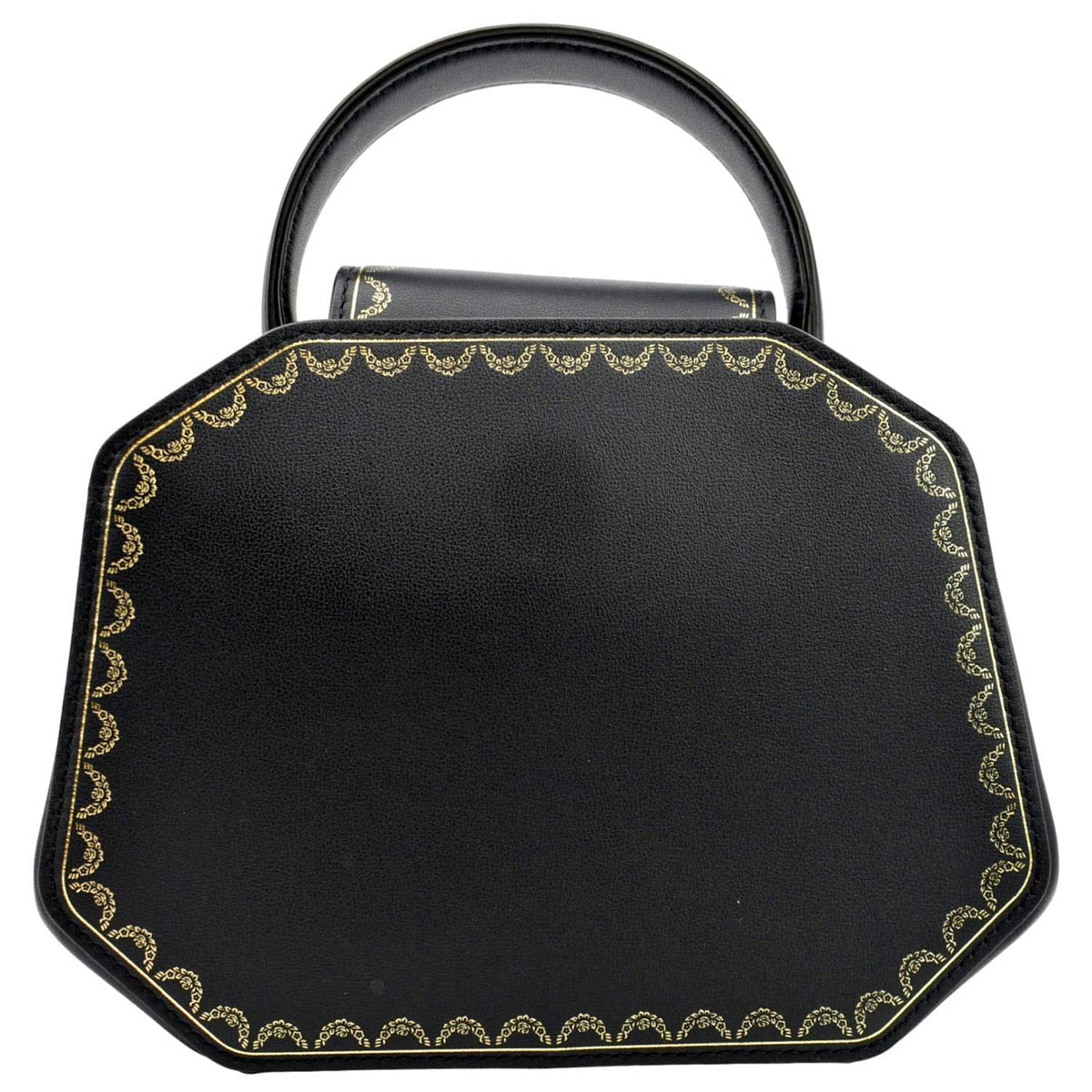 Pre-owned  Guirlande Mini Calfskin Leather Top Handle Satchel Bag Black