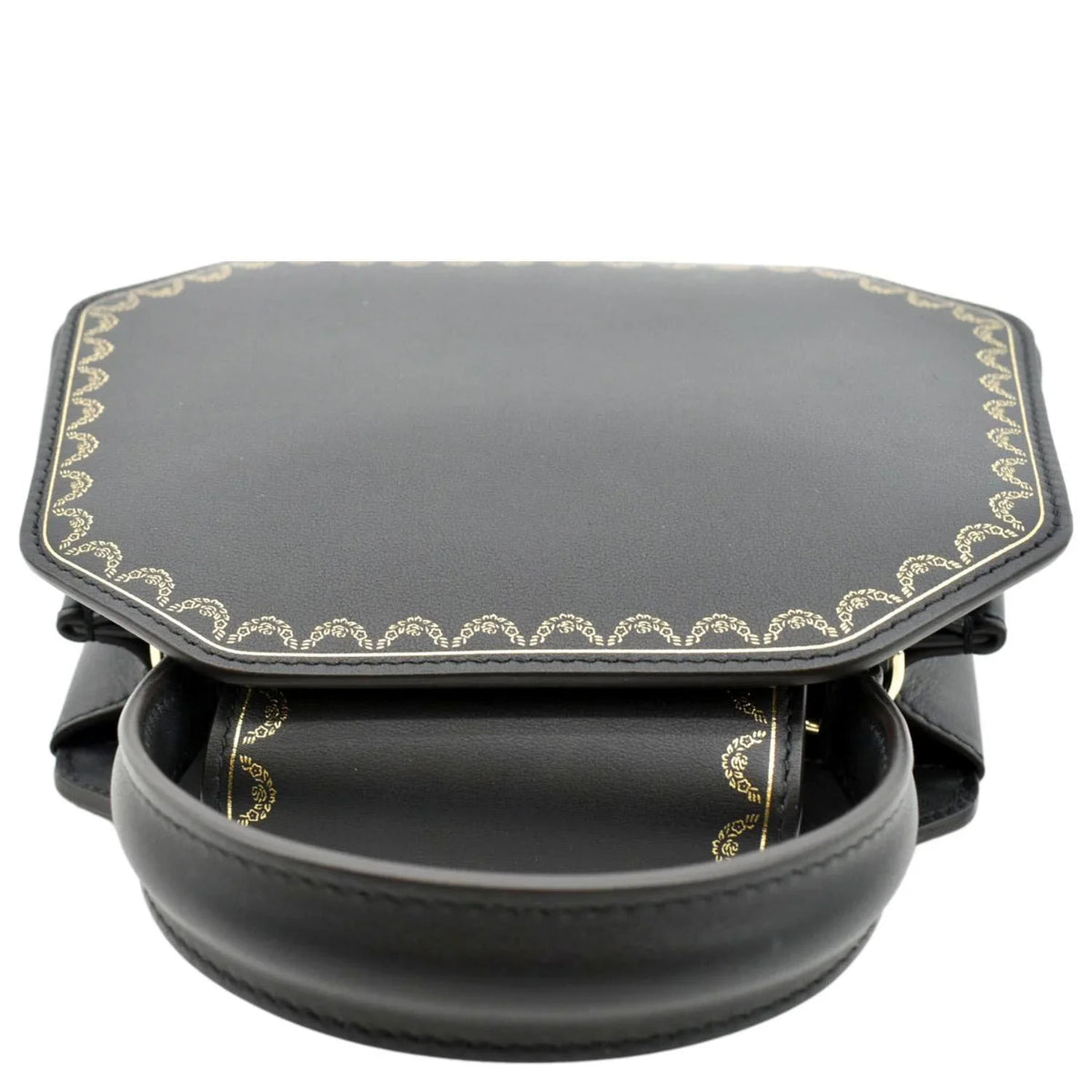 Pre-owned  Guirlande Mini Calfskin Leather Top Handle Satchel Bag Black
