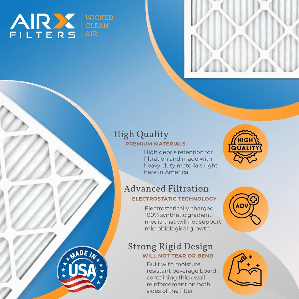 12x20x1 Air Filter  8 Comparable to  700 &  5 Electrostatic Pleated Air Conditioner Filter 6 Pack   Premium  Made 12x20x1 Furnace Filters by     .