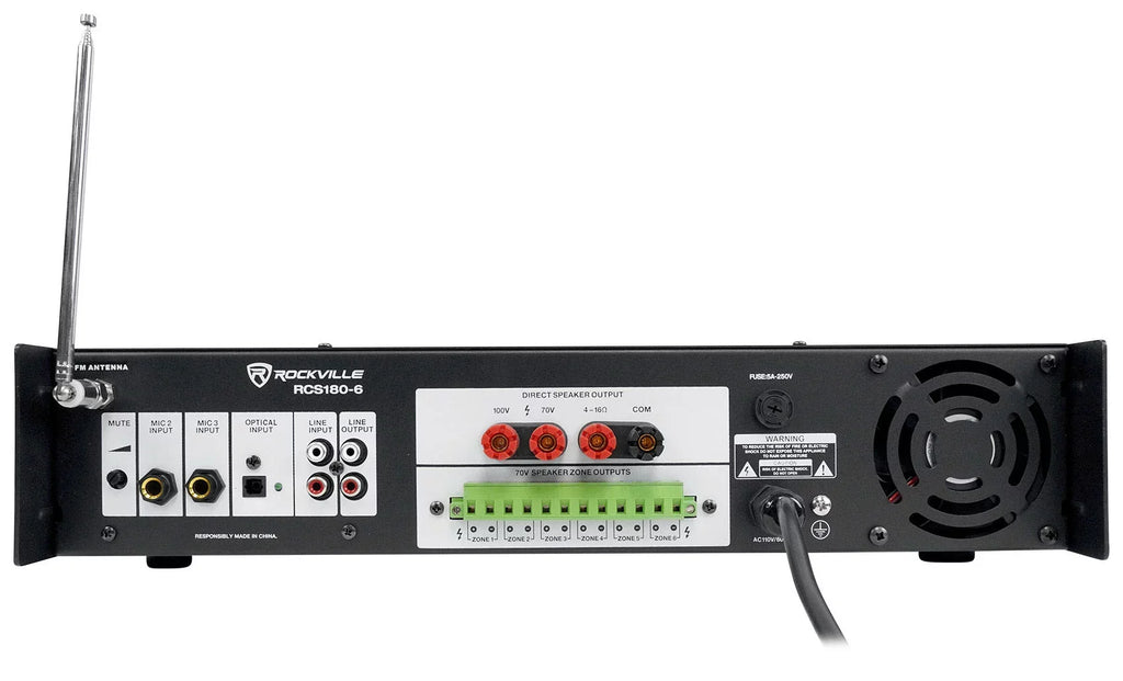 Office/Restaurant Audio Package w/(18)  drop Ceiling Tile Speakers+6-Zone Amp
